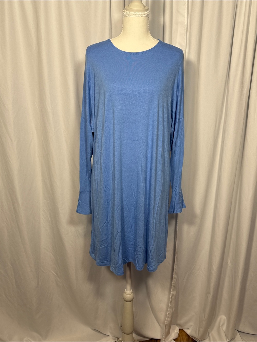 Azules Periwinkle Long Sleeve Swing Dress